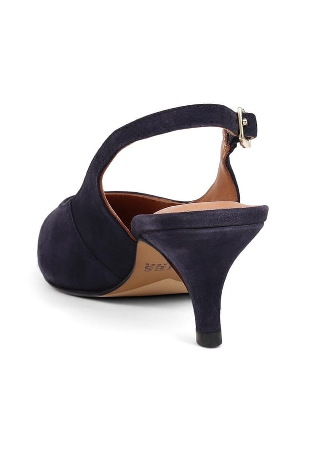 Jones Bootmaker Jones Bootmaker Women's Zaria Slingback Heels in Navy - 3