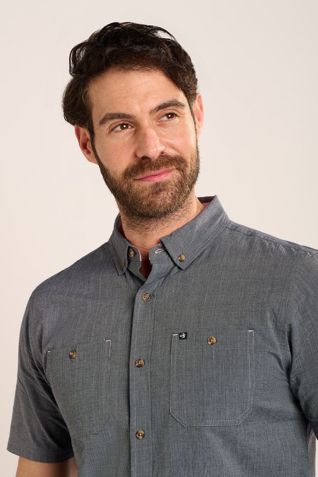 Brakeburn Brakeburn Men's OAKENSHAW SHIRT in Blue - 3