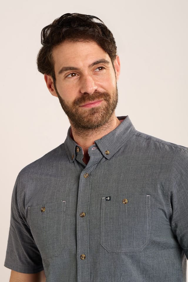 Brakeburn Brakeburn Men's OAKENSHAW SHIRT in Blue - 3