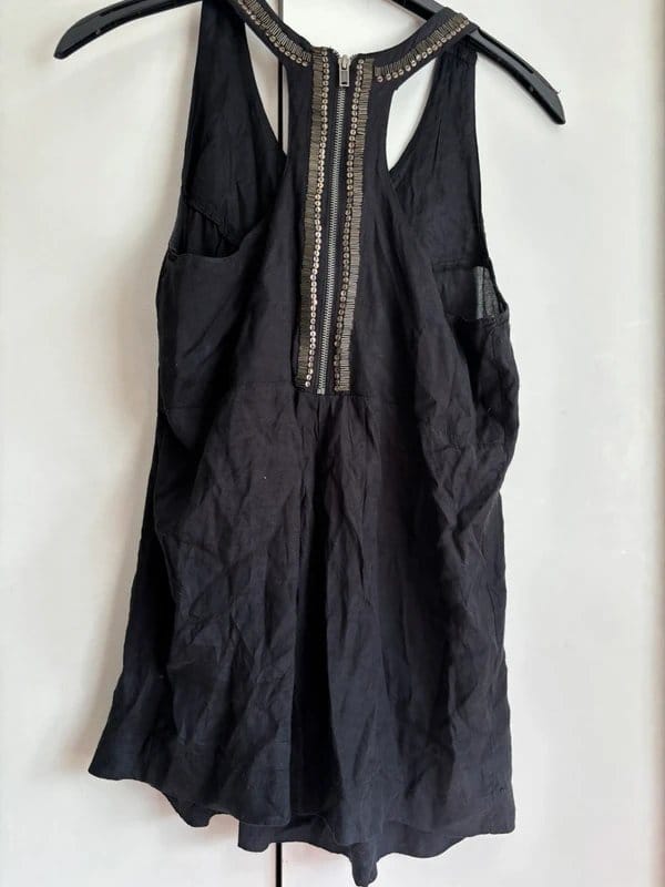New Look New Look black embellished sequin racerback top in size 12 - 1