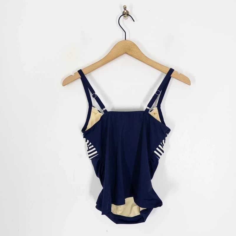 Ruth Langsford Ruth Langsford Holiday Shop Tankini Top Size 12 NEW Navy Stripe Print