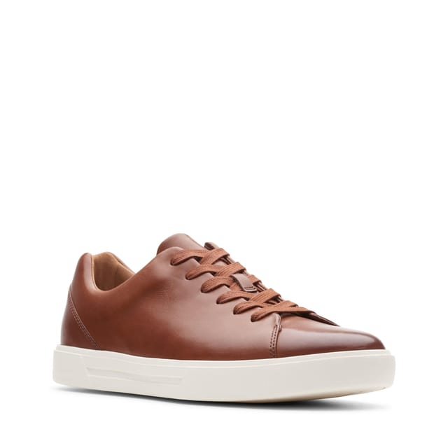 Clarks Clarks Men's Un Costa Lace British Tan Leather Trainers, Lace Up in Brown - 2