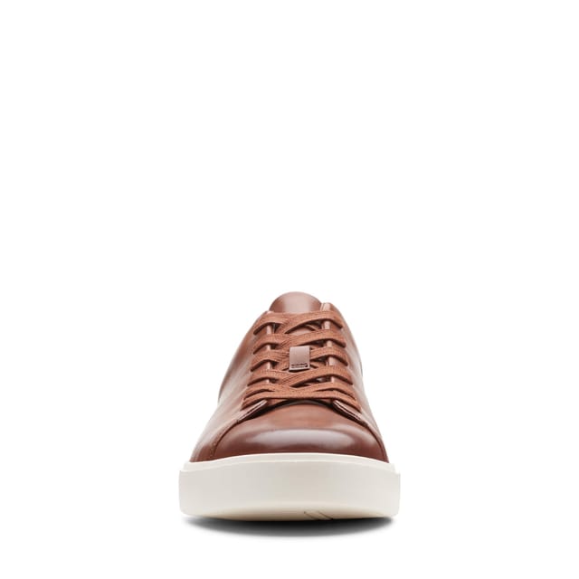 Clarks Clarks Men's Un Costa Lace British Tan Leather Trainers, Lace Up in Brown - 3