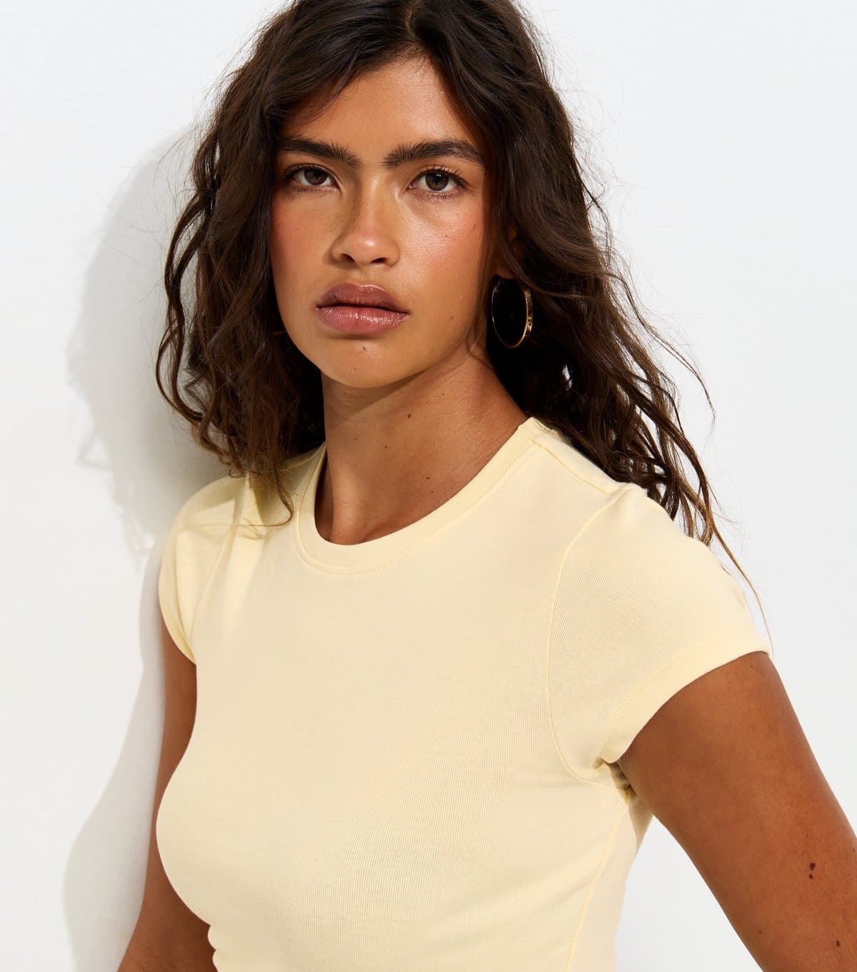 New Look New Look Light Yellow Short Sleeve Baby Tee