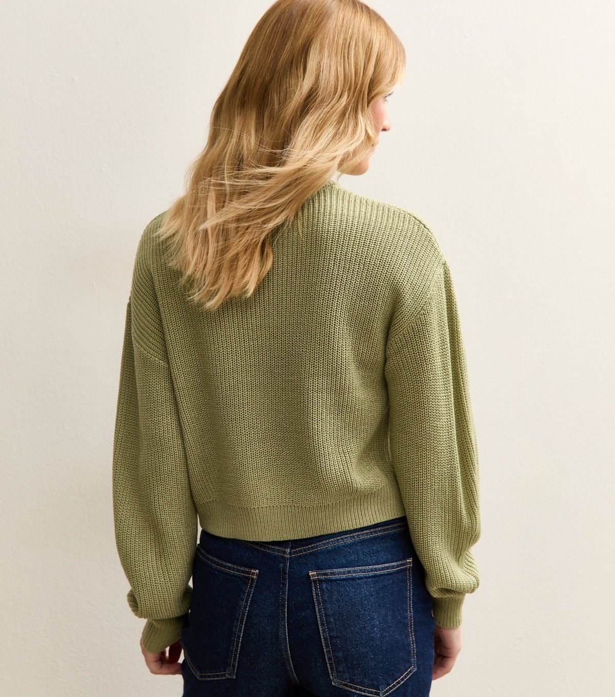 New Look Women's Light Green Ribbed Crew Neck Knit Jumper New Look - 4