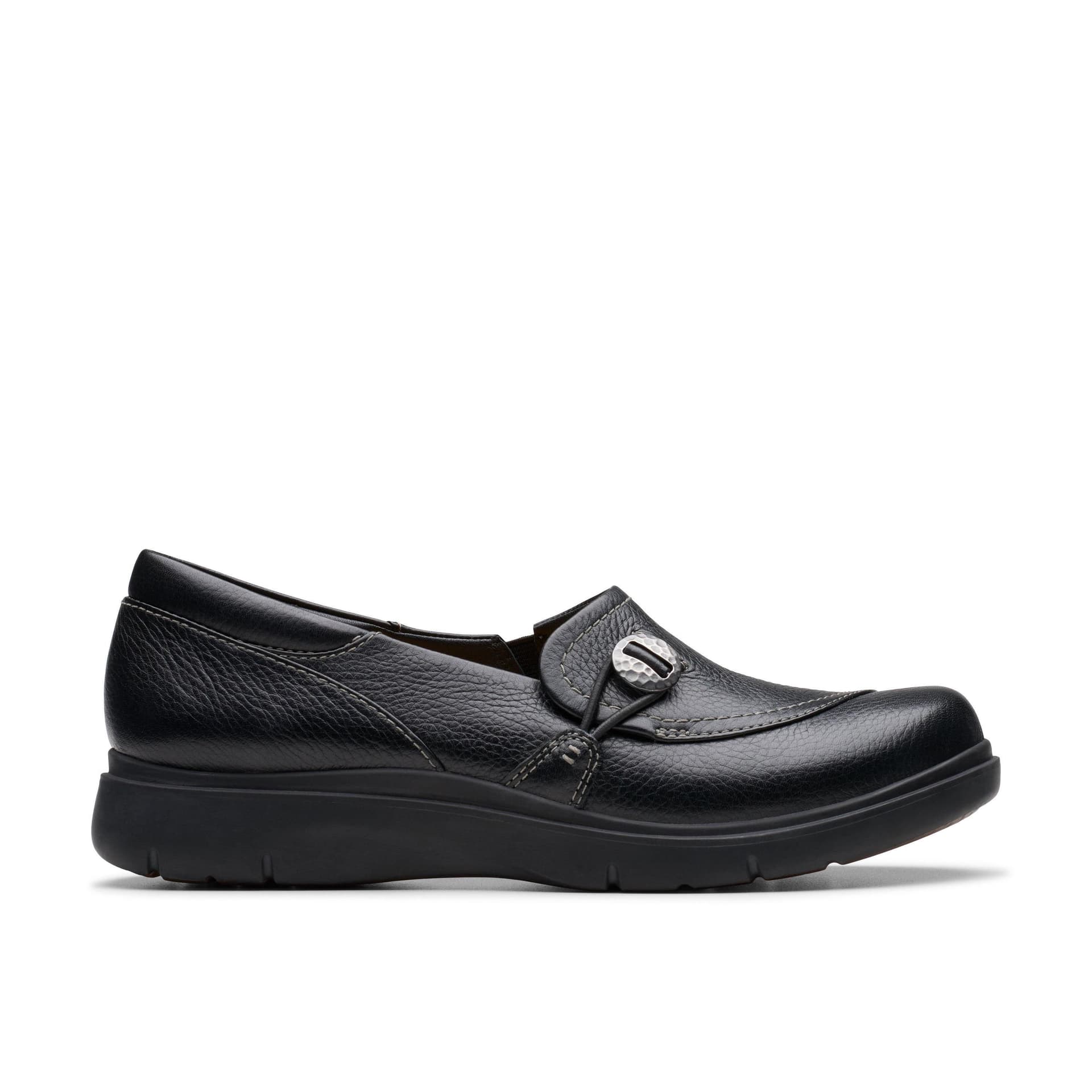 Clarks Clarks Women's Certina Ease Black Leather Slip Ons
