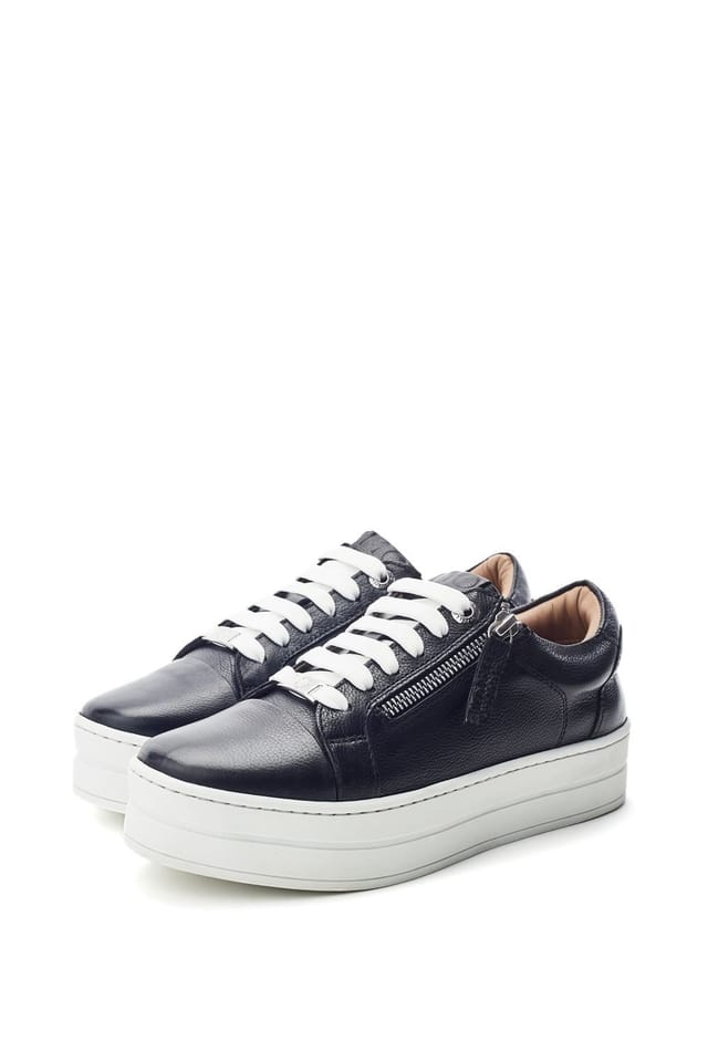 Moda In Pelle Moda In Pelle Women's Abbee' Leather Trainers in Black - 2