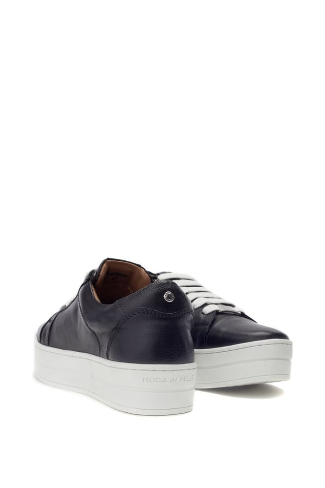 Moda In Pelle Moda In Pelle Women's Abbee' Leather Trainers in Black - 3