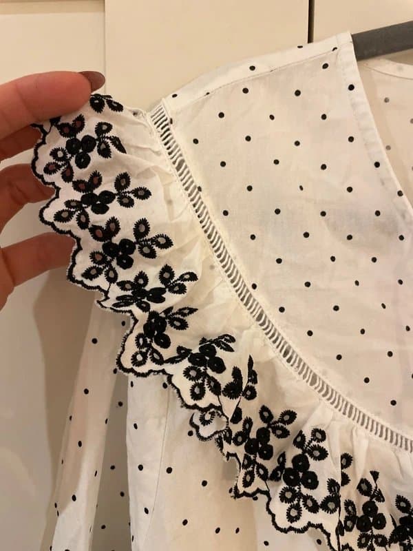 Never Fully Dressed Never Fully Dressed polka dot blouse size 18