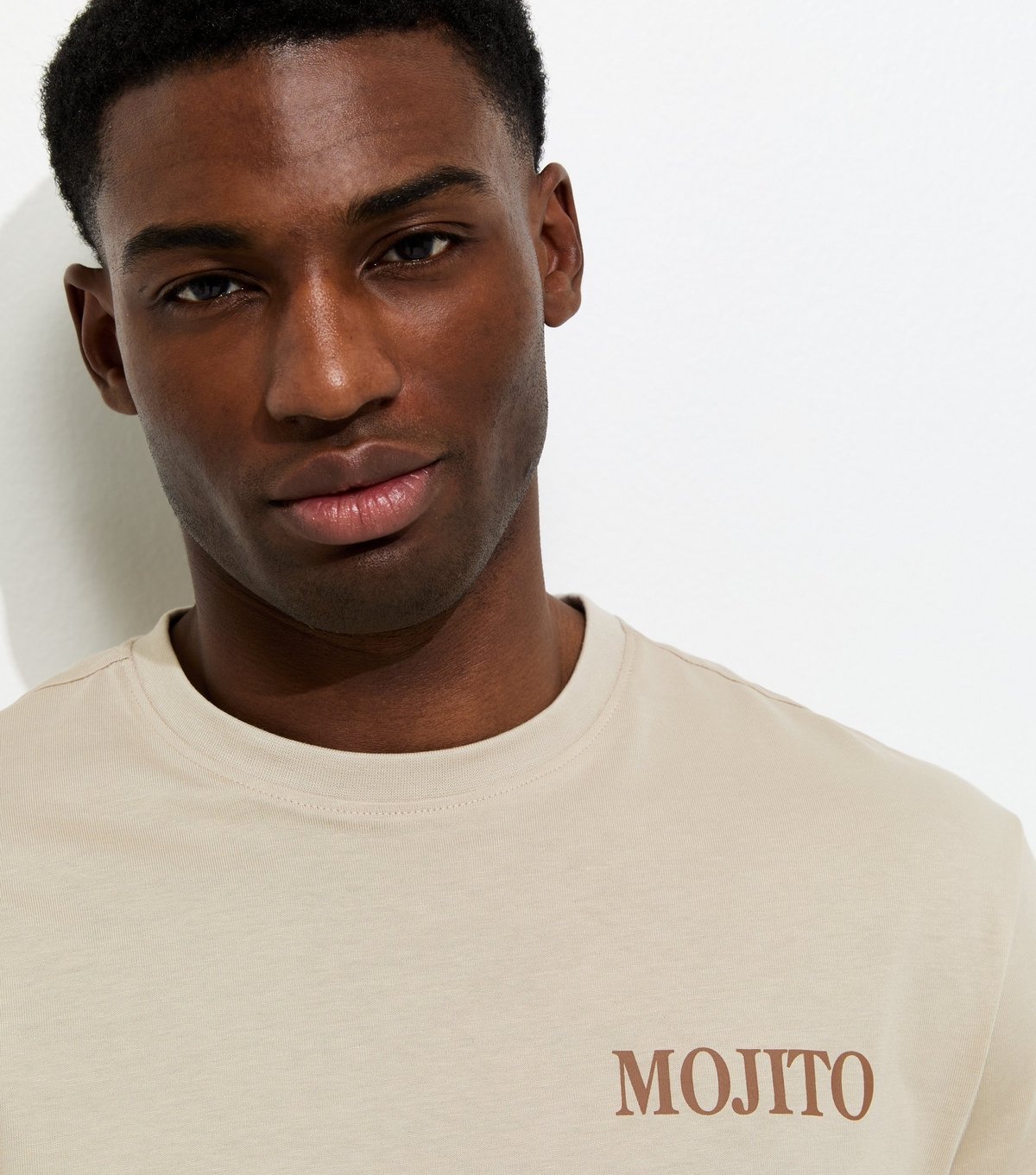 Only and Sons Men's Off White Regular Cotton Mojito T-Shirt Only and Sons New Look - 3