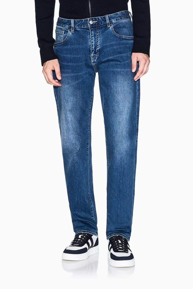 Armani Exchange Armani Exchange Men's Comfort Slim 5 PKT Jean in Dark Blue - 2