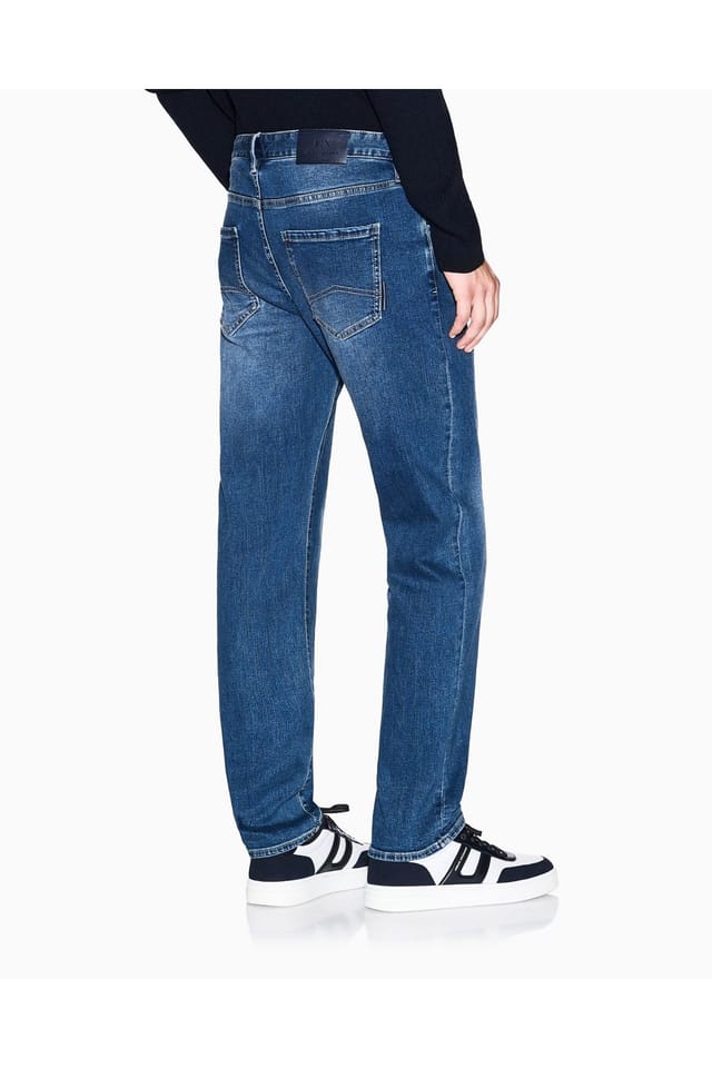 Armani Exchange Armani Exchange Men's Comfort Slim 5 PKT Jean in Dark Blue - 3
