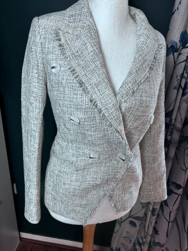 Mint Velvet Mint Velvet Bouclé Blazer XS Double Breasted New With Tags D25