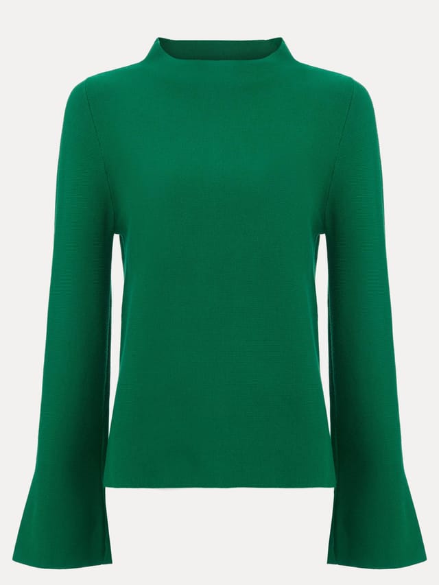 Phase Eight Phase Eight Women's Julia Peplum Compact Knit in Emerald - 2
