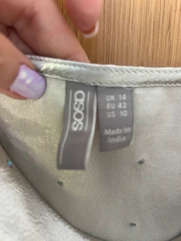 ASOS ASOS satin top with diamanté