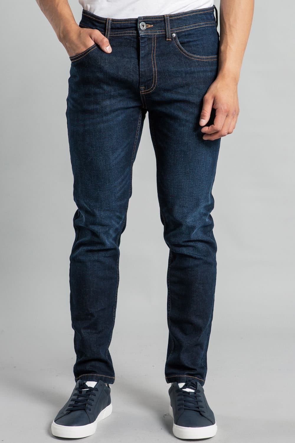 Tokyo Laundry Tokyo Laundry Men's Slim Fit Cotton Blend Jeans in Dark Blue