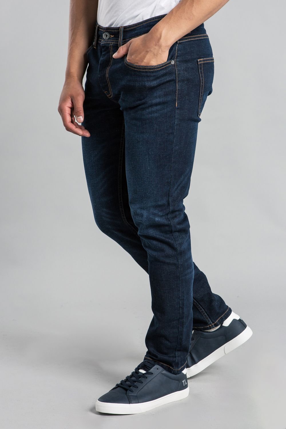 Tokyo Laundry Tokyo Laundry Men's Slim Fit Cotton Blend Jeans in Dark Blue - 3