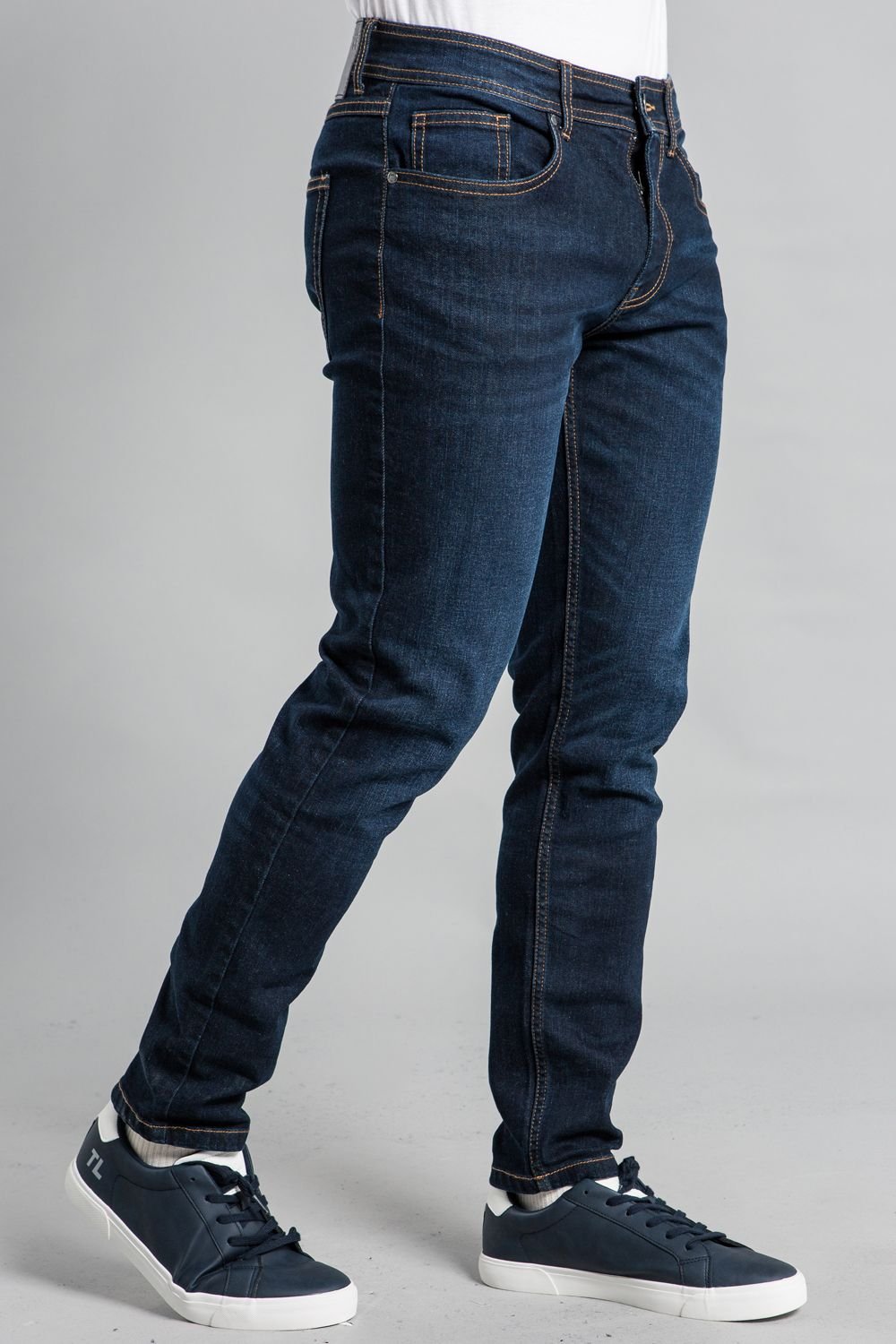 Tokyo Laundry Tokyo Laundry Men's Slim Fit Cotton Blend Jeans in Dark Blue - 4