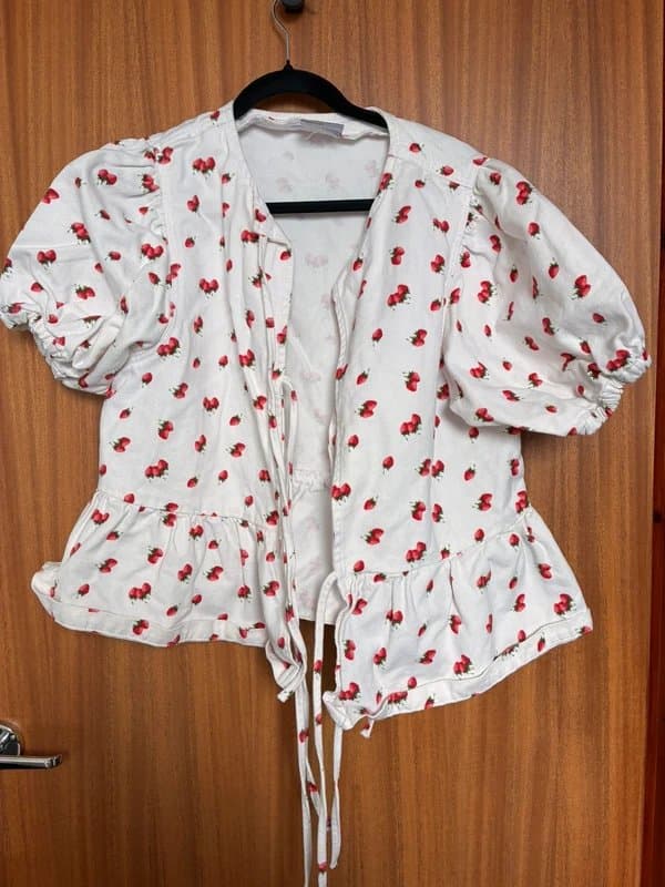 ASOS Design Strawberry Tie Top