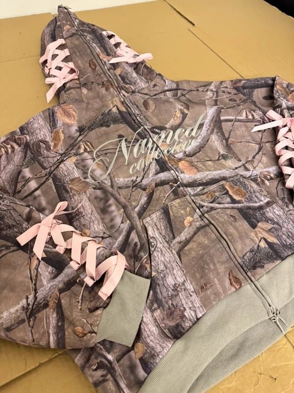 NAMED collective Named collective unisex pink ribbons zipper hoodie L/XL limited streetwear