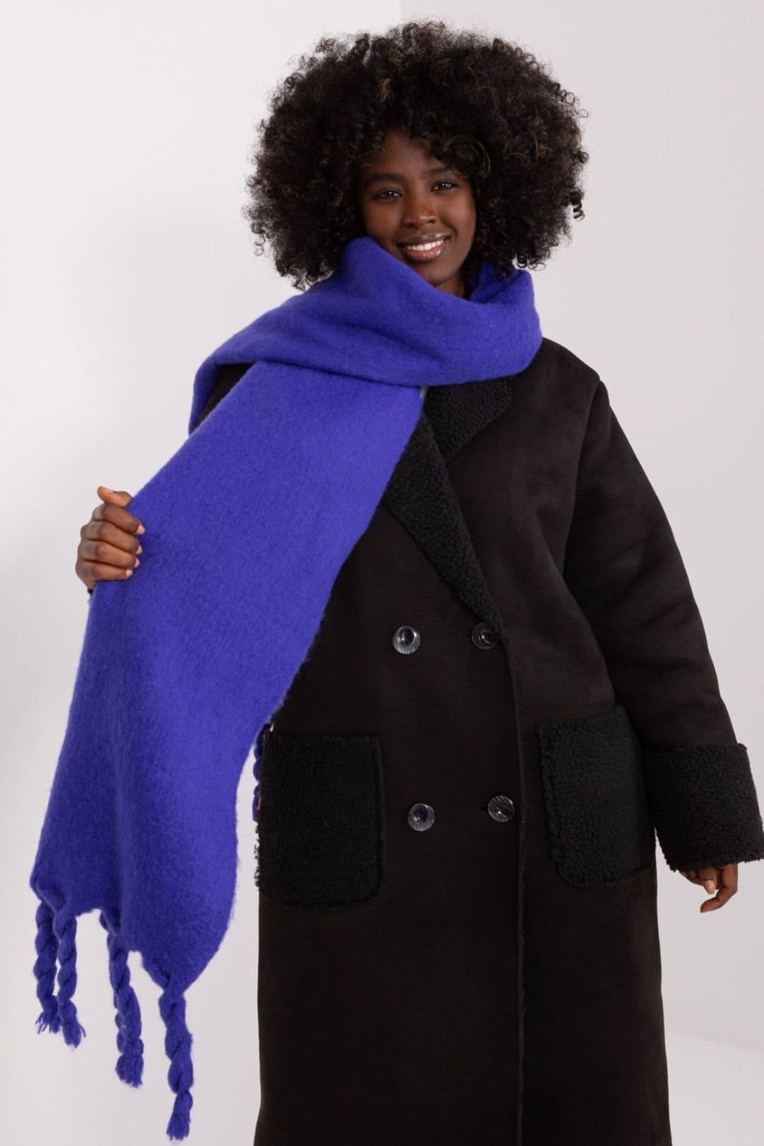 Love Lace Love Lace Women's Smooth Polyester Tassel Scarf Long Shawl Wrap for Winter in Violet
