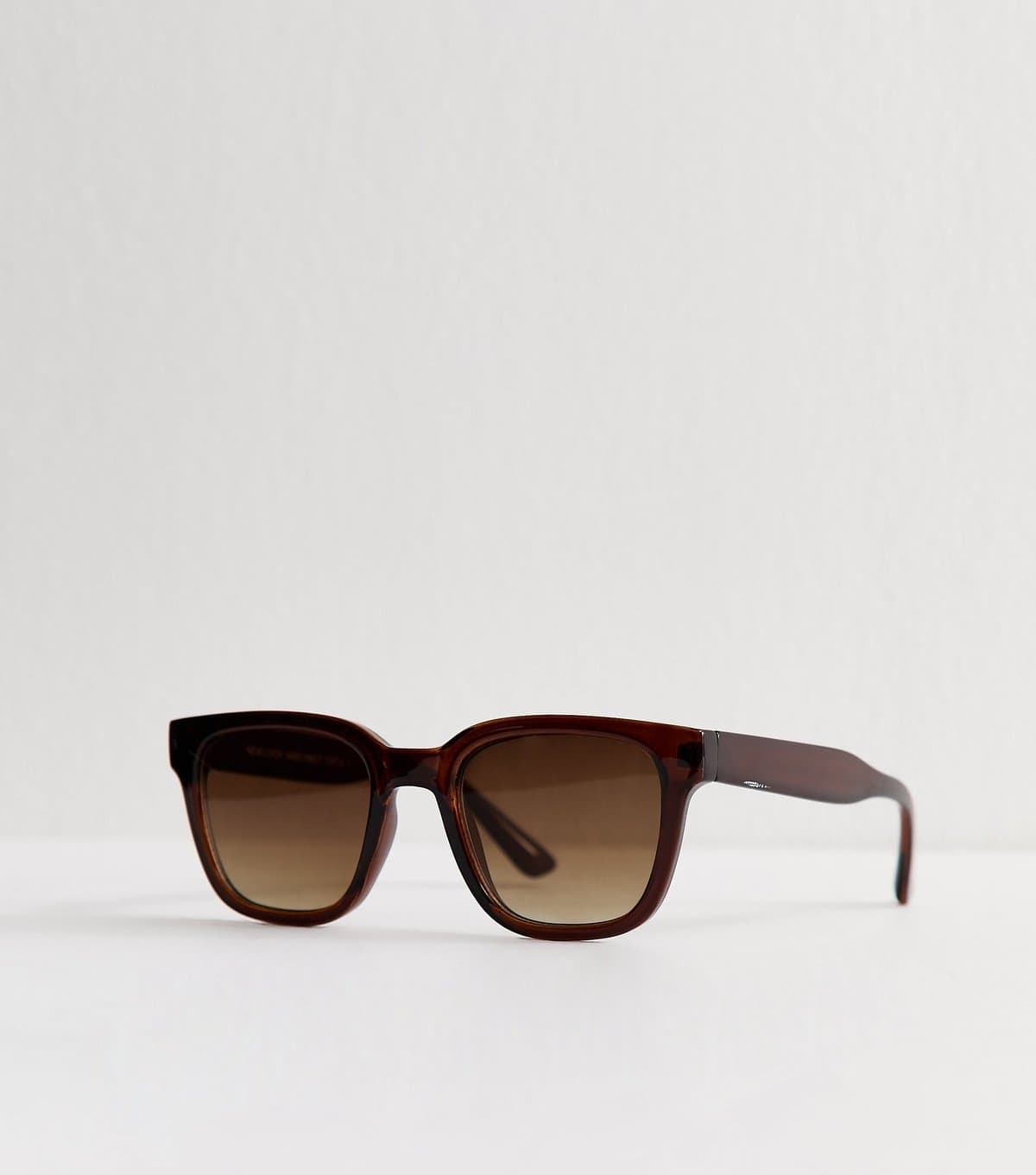 New Look Men's Dark Brown Square Frame Sunglasses New Look