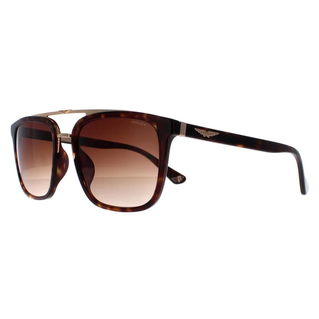 Police Police Men's Square Havana & Gold Brown Gradient SPLB41 Origins 35 Sunglasses - 2