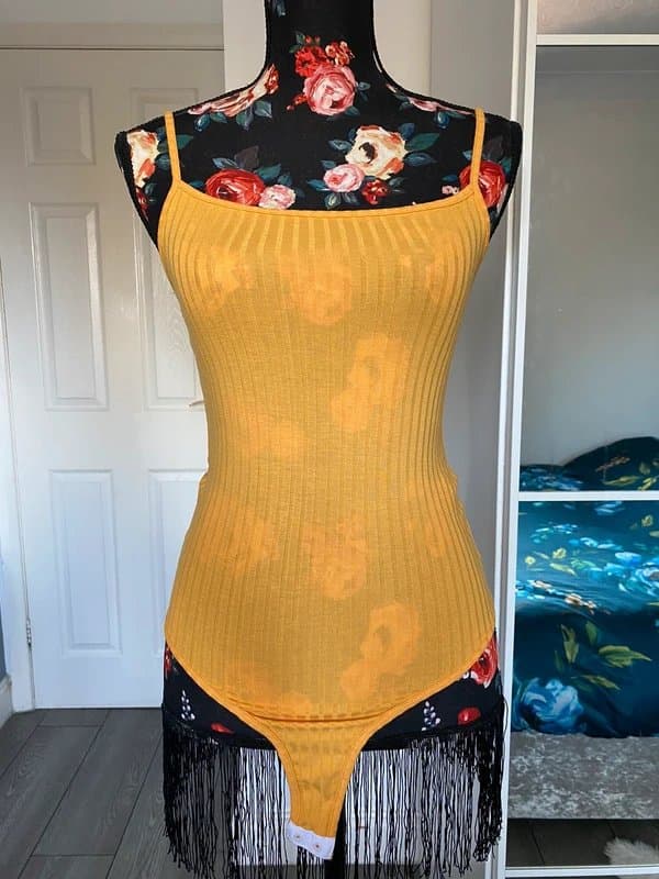 Primark Rib Cami Strappy Bodysuit