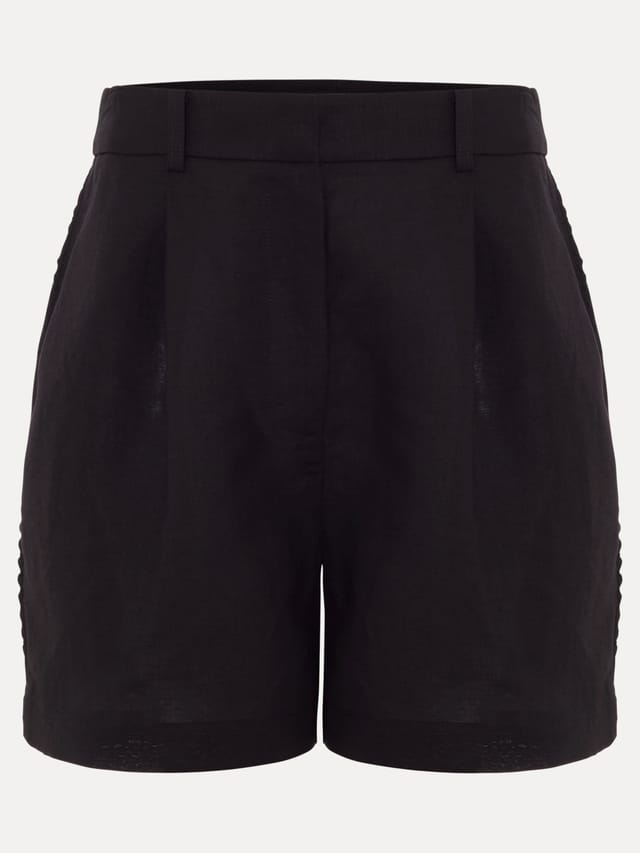 Phase Eight Phase Eight Women's Arnie Linen Shorts in Black - 2