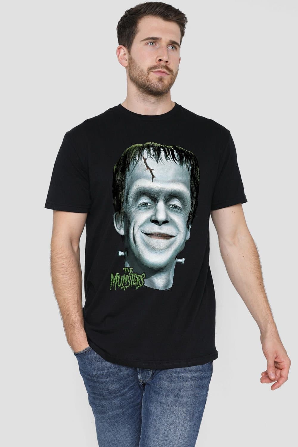 NBCU NBCU Men's The Munsters Herman T-Shirt, Black