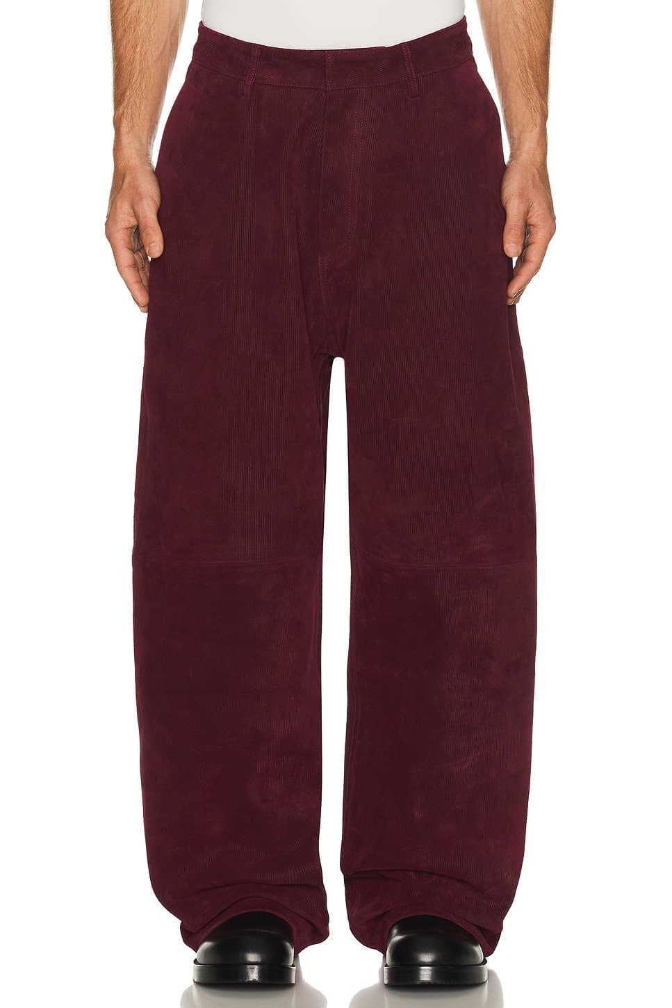 revolve Revolve Daddy Corduroy Leather Trousers in Pigeon Blood
