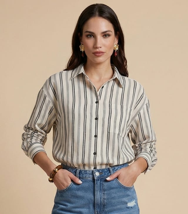 Urban Bliss Women's Grey Striped Shirt Urban Bliss New Look - 3