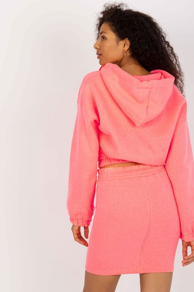 Love Lace Love Lace Women's Everyday Sweatshirt & Elastic Waist Skirt Set in Pink - 3