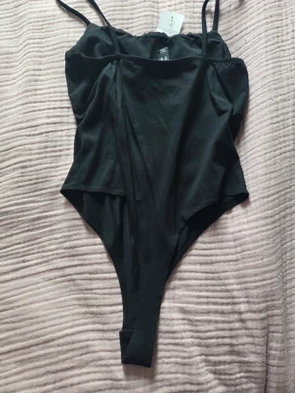 New Look Black Ruched Bodysuit