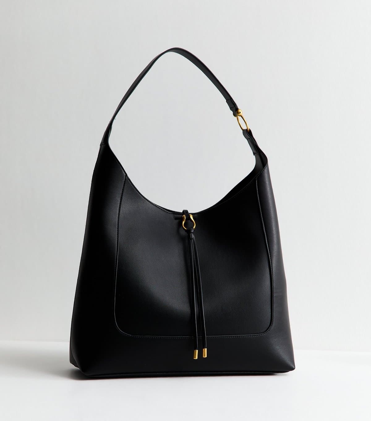 New Look New Look Black Faux Leather Hobo Tote Bag