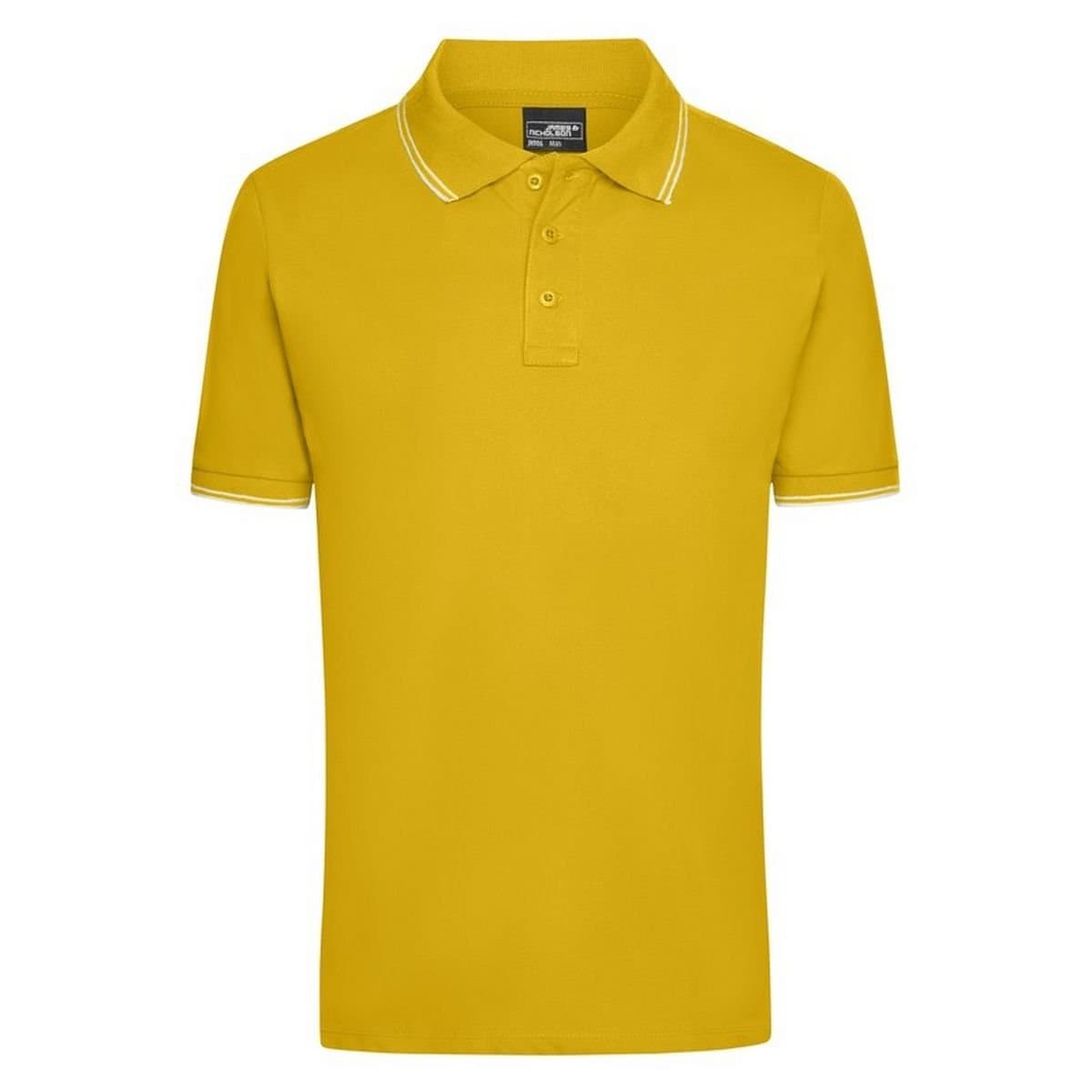 James and Nicholson James and Nicholson Men's Pique Polo Shirt in Bright Yellow
