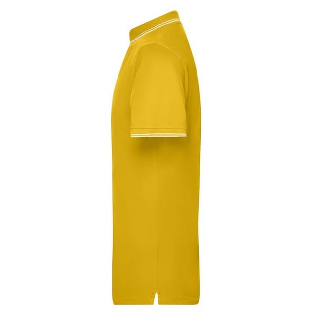 James and Nicholson James and Nicholson Men's Pique Polo Shirt in Bright Yellow - 3