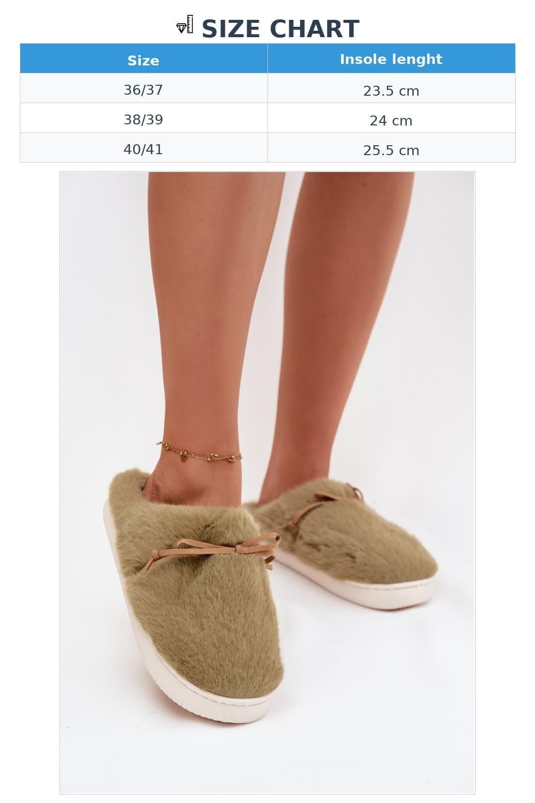 Love Lace Love Lace Women's Fur Bow Front Slip On Slippers Cozy Warm Soft Insole For Home in Green - 4