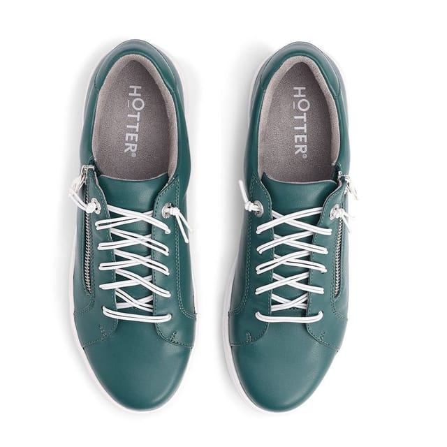 Hotter Hotter Women's Wide Fit 'Leonie' Trainers in Bottle Green - 3