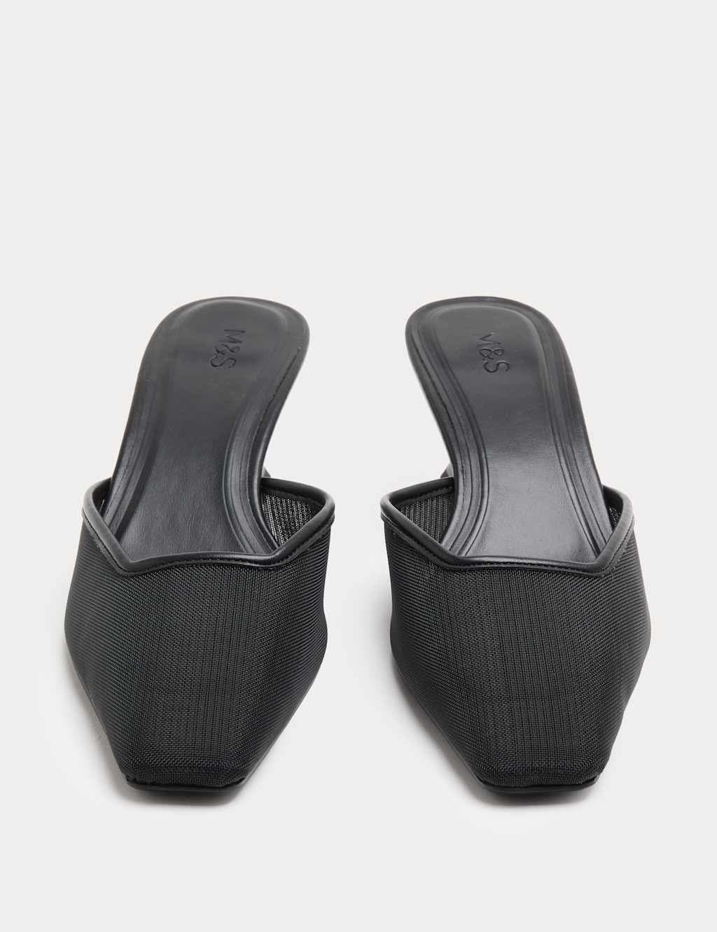 Marks & Spencer M&S Mesh Wedge Pointed Mules Black