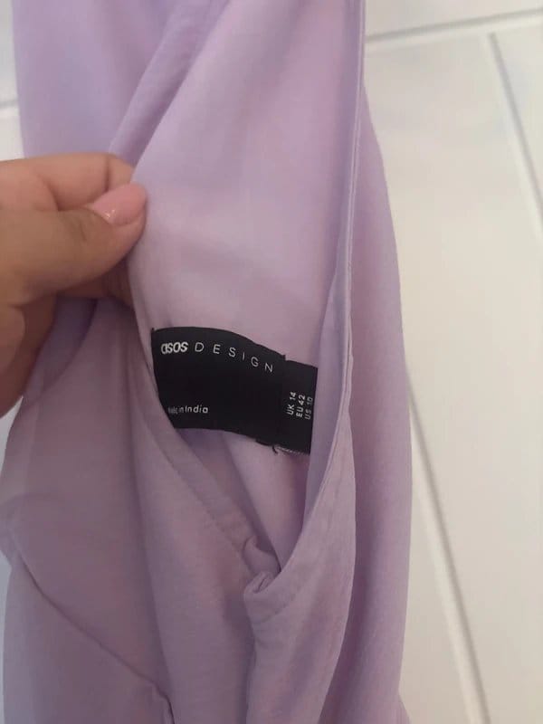 ASOS Design Halter neck lilac Wedding guest dress - 1