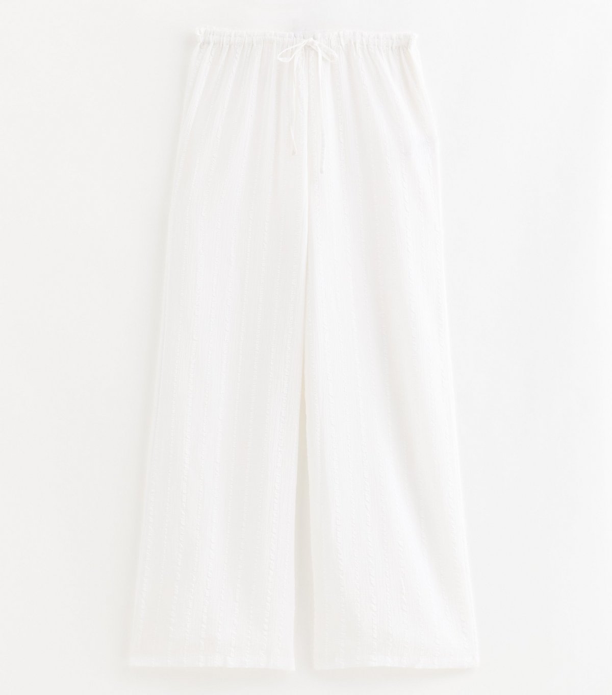 New Look Women's White Striped Beach Wide Leg Trousers New Look - 1