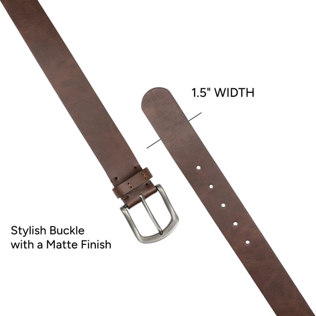 Woodland Leathers Woodland Leathers Men's Men's 1.5 Inch Jeans Trousers Belt in Brown - 3