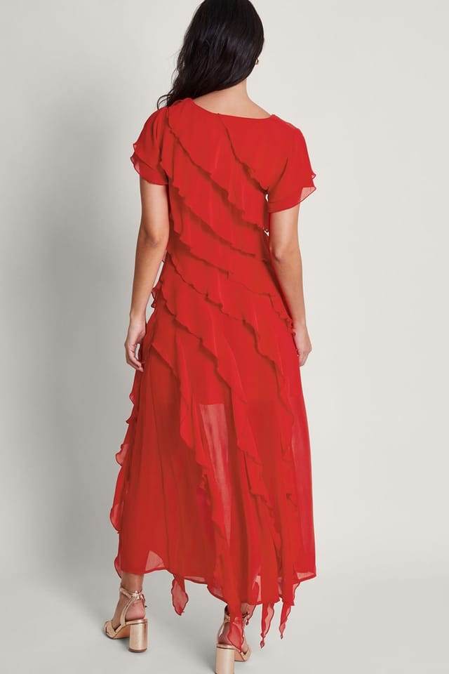 Monsoon Monsoon Women's Renata Ruffle Maxi Dress Red - 2