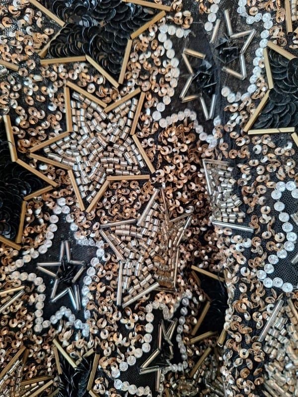 ASOS Balck and gold sequined star cape, ASOS, one size