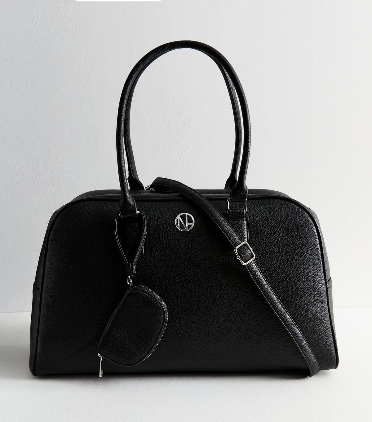 New Look New Look Black Faux Leather Weekend Bag