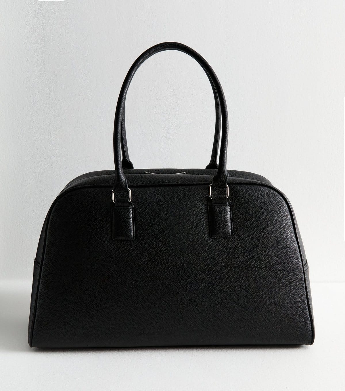 New Look Black Faux Leather Large Weekend Bag New Look - 4