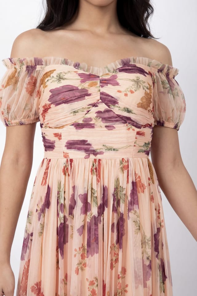 Anaya with Love Anaya with Love Women's Floral Bardot Maxi Dress - 3