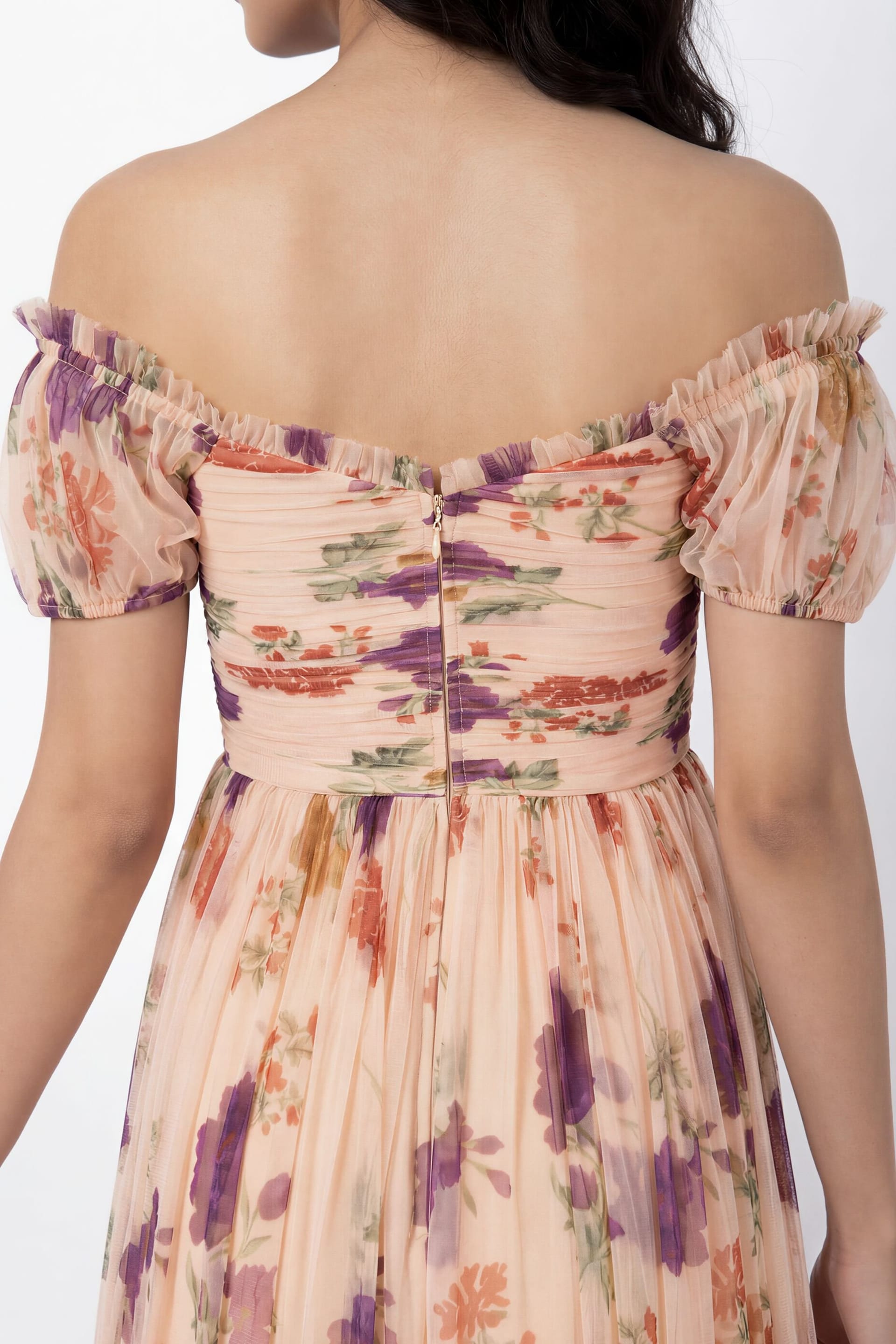 Anaya with Love Anaya with Love Women's Floral Bardot Maxi Dress - 4