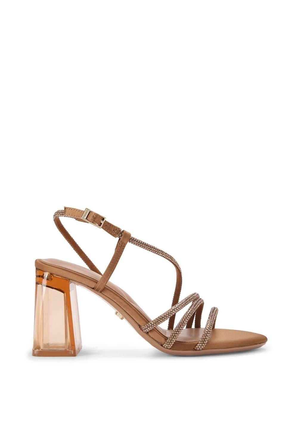 Carvela Carvela Women's 'Paparazza Jewel Block' Fabric Heels in Bronze